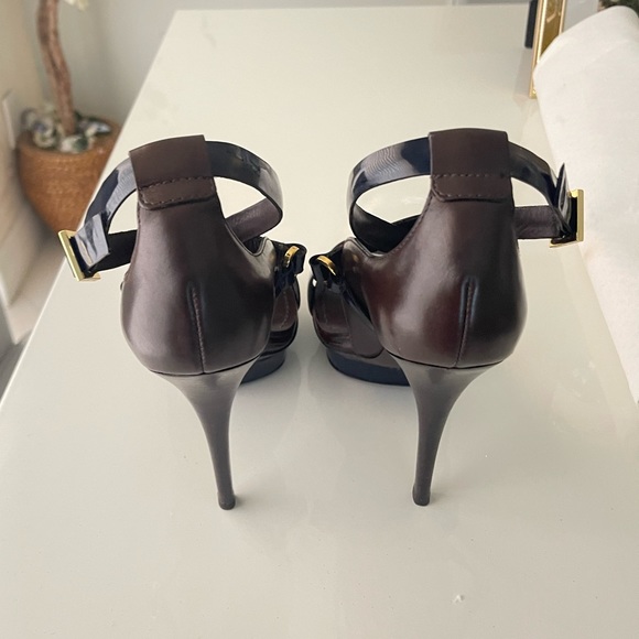 Tory Burch Platform Crisscross Strappy Heels - Picture 4 of 6